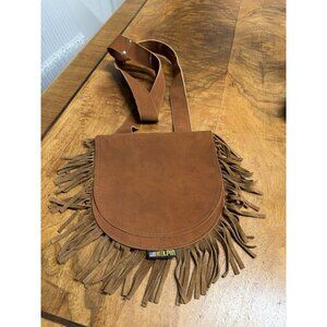Vintage"Kolpin" Suede leather Fringe Western bag Loading Shooting Rifle